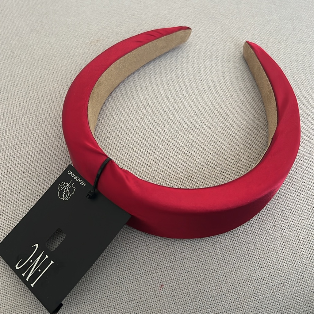 Inc Red Puff Headband New WTag Retail 2250